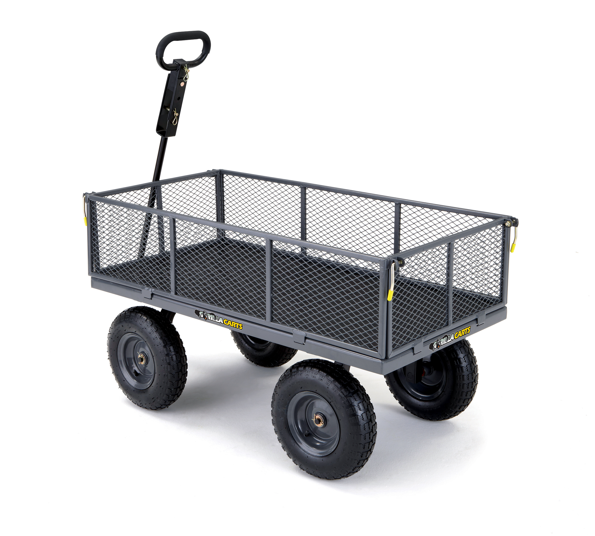 1000-lbs Gorilla Carts GOR1001-COM Heavy-Duty Steel Utility Cart with Removable Sides Gray & Mac Sports Mac Wagon Capacity Red WTC-109 
