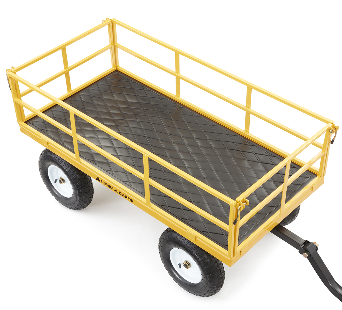 Utility Cart 1,200 lb Heavy Duty Steel Removable Side Panels Convertible Handle